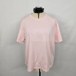 Lululemon Relaxed Fit Cotton Jersey Short Sleeve Tee Women's 12 Pink Strawberry
